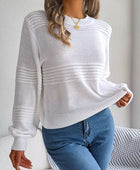 Round Neck Long Sleeve Sweater - Body By J'ne