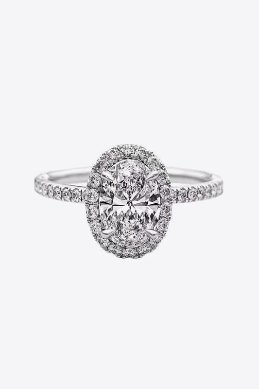 2 Carat Moissanite 18k Platinum-Plated Ring - Body By J'ne