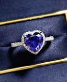 2 Carat Moissanite Heart-Shaped Side Stone Ring - Body By J'ne