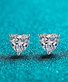 2 Carat Moissanite Heart-Shaped Stud Earrings - Body By J'ne