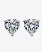 2 Carat Moissanite Heart-Shaped Stud Earrings - Body By J'ne