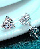 2 Carat Moissanite Heart-Shaped Stud Earrings - Body By J'ne