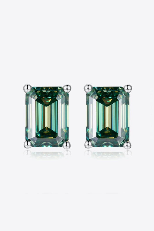 2 Carat Moissanite Stud Earrings in Green - Body By J'ne