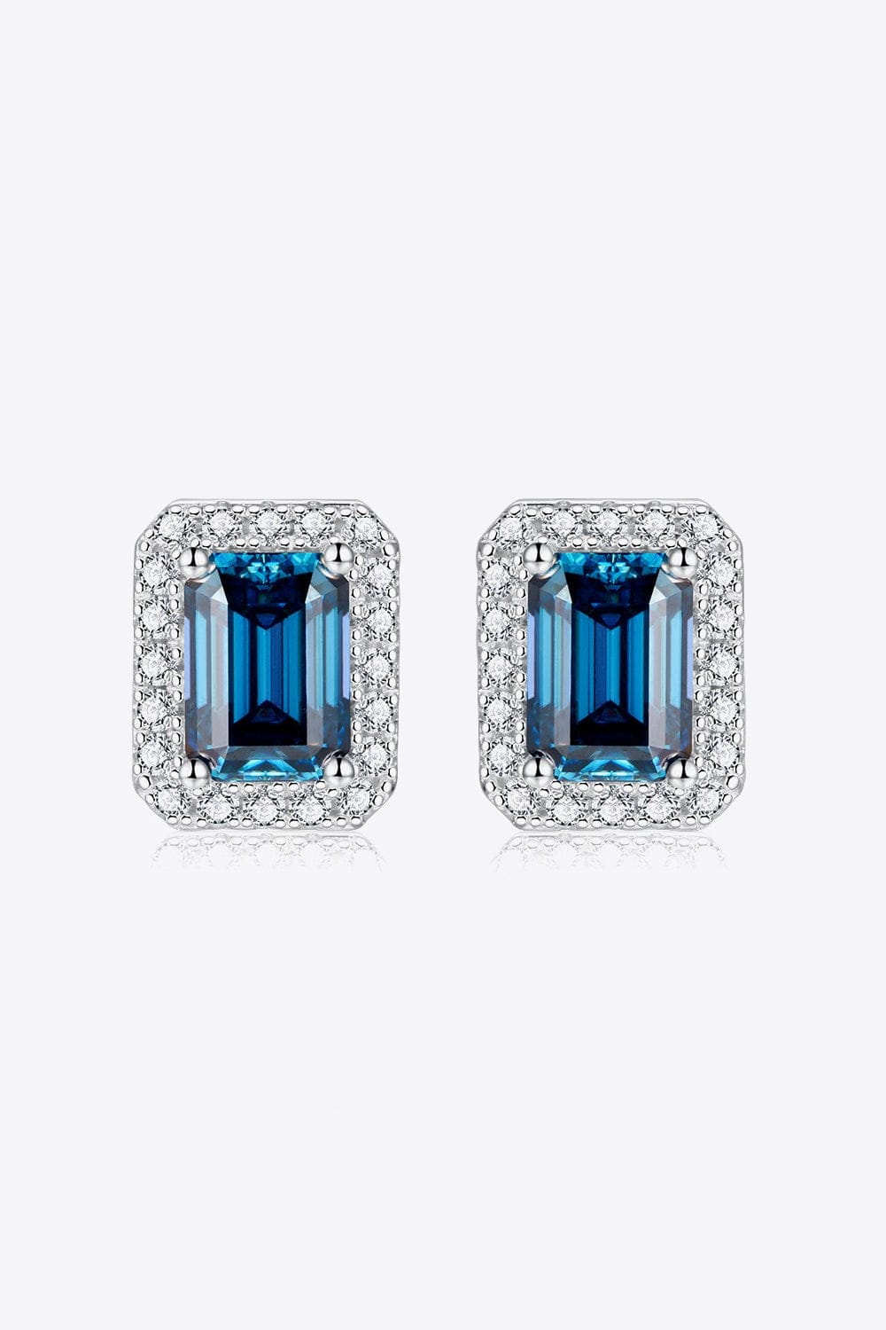 2 Carat Moissanite Stud Earrings in Indigo - Body By J'ne