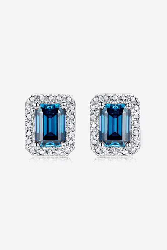 2 Carat Moissanite Stud Earrings in Indigo - Body By J'ne