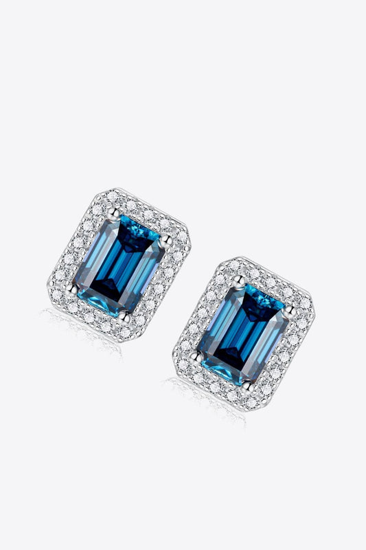 2 Carat Moissanite Stud Earrings in Indigo - Body By J'ne