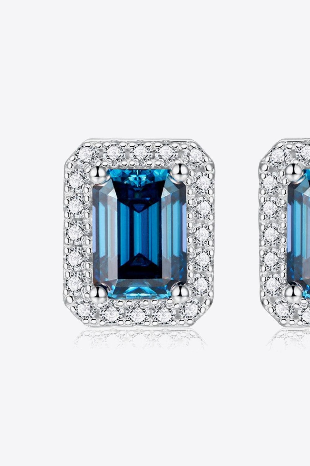 2 Carat Moissanite Stud Earrings in Indigo - Body By J'ne