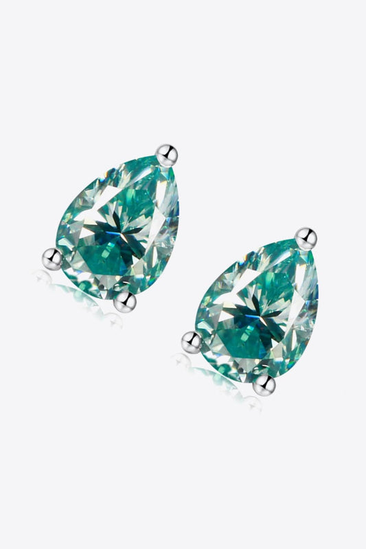 2 Carat Moissanite Teardrop Earrings - Body By J'ne