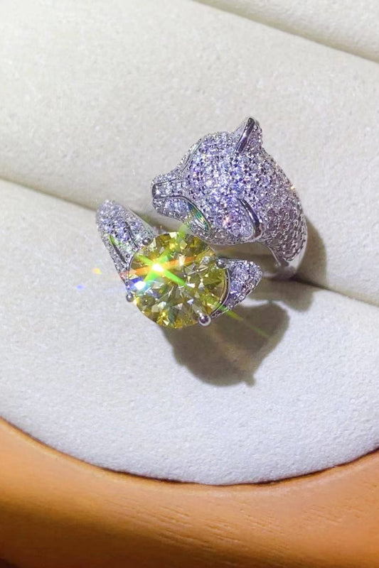 2 Carat Yellow Moissanite Animal Bypass Ring - Body By J'ne