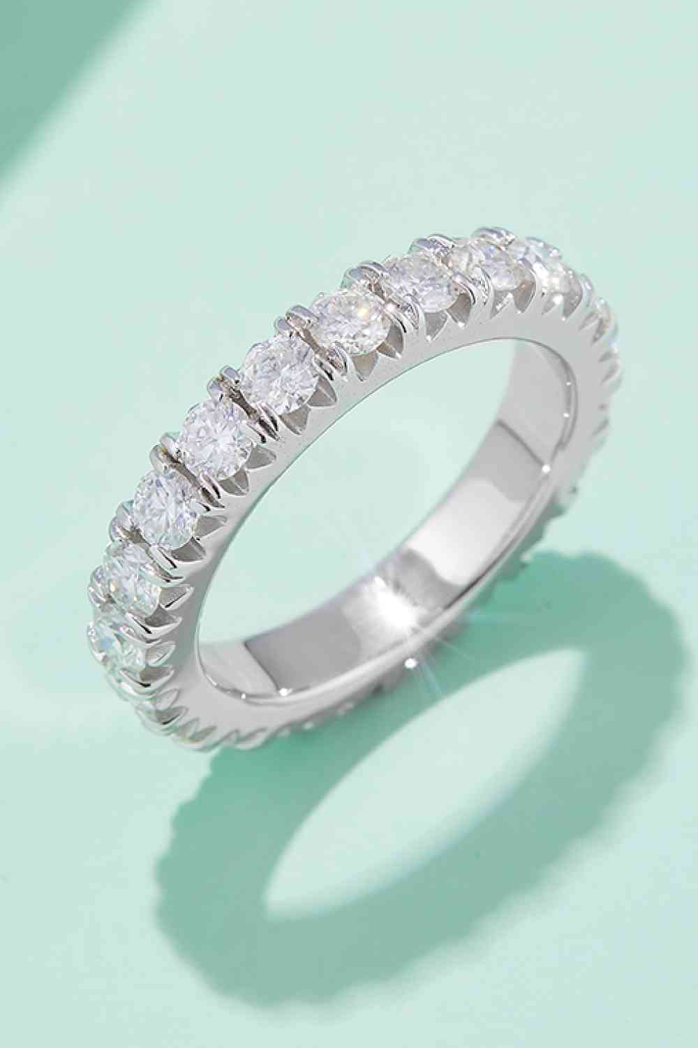 Adored 2.3 Carat Moissanite 925 Sterling Silver Eternity Ring - Body By J'ne