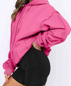 Exposed Seams Long Sleeve Hoodie - Body By J'ne