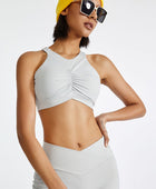 Ruched Crisscross Active Tank - Body By J'ne