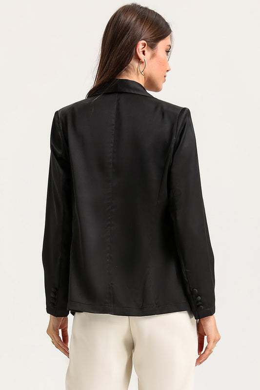 Long Sleeve Shawl Collar Blazer - Body By J'ne
