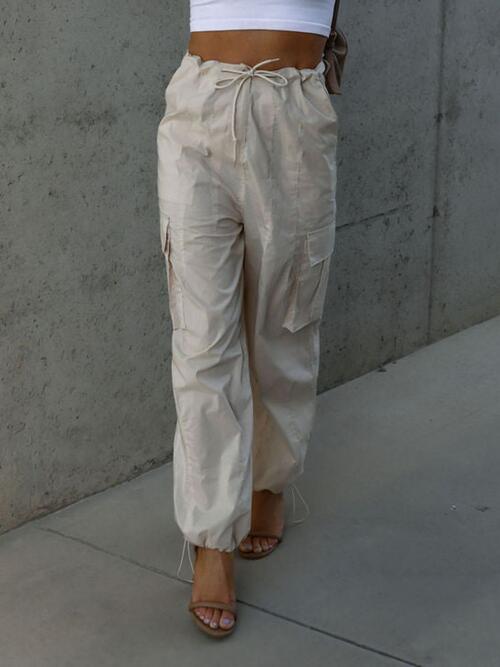 Drawstring Pants with Pockets - Body By J'ne