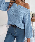 Openwork Long Sleeve Sweater - Body By J'ne