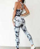 Printed Crisscross Wide Strap Jumpsuit - Body By J'ne