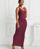 Scoop Neck Wide Strap Maxi Dress - Body By J'ne