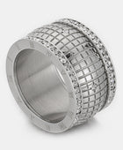 Inlaid Rhinestone Stainless Steel Ring - Body By J'ne