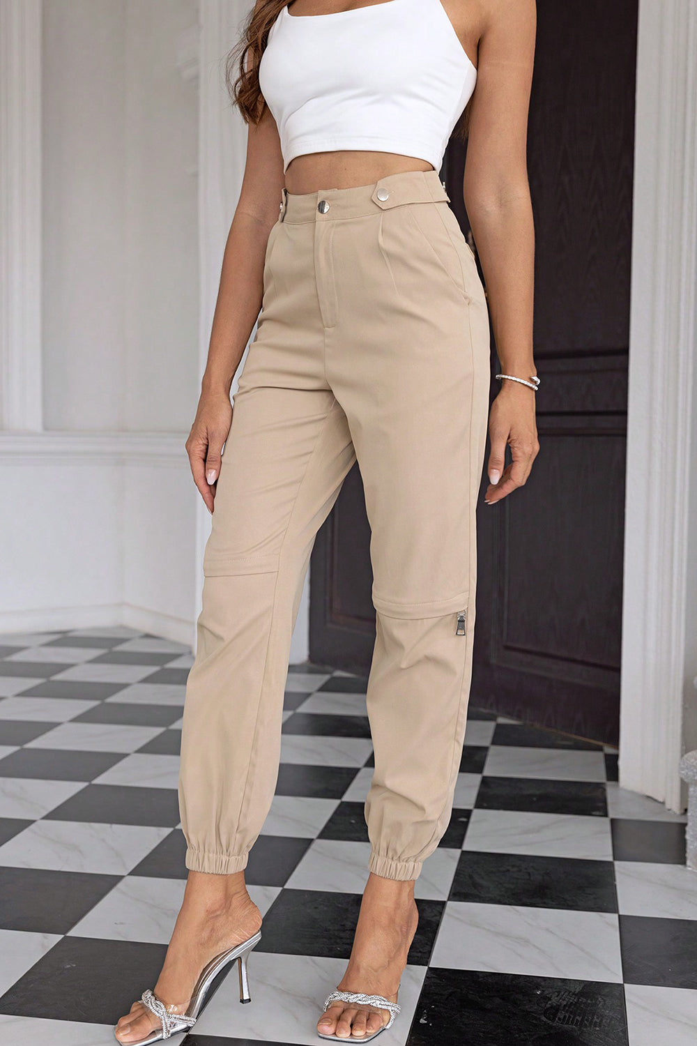 High Waist Pants with Pockets - Body By J'ne