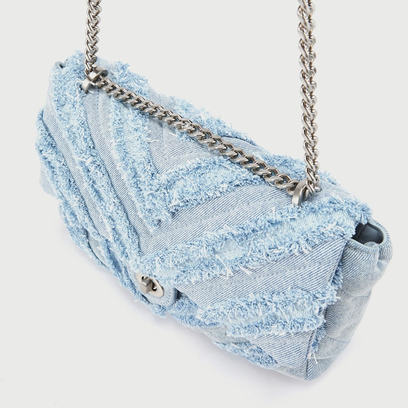 Denim Chain Bag - Body By J'ne