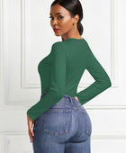 Round Neck Long Sleeve Bodysuit - Body By J'ne