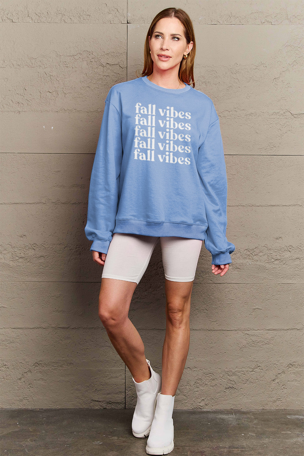 Full Size FALL VIBES Graphic Sweatshirt - Body By J'ne