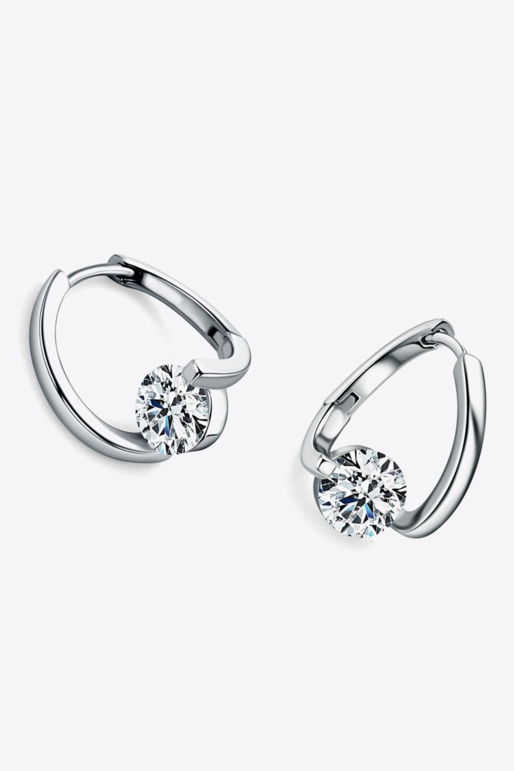 2 Carat Moissanite 925 Sterling Silver Heart Earrings - Body By J'ne