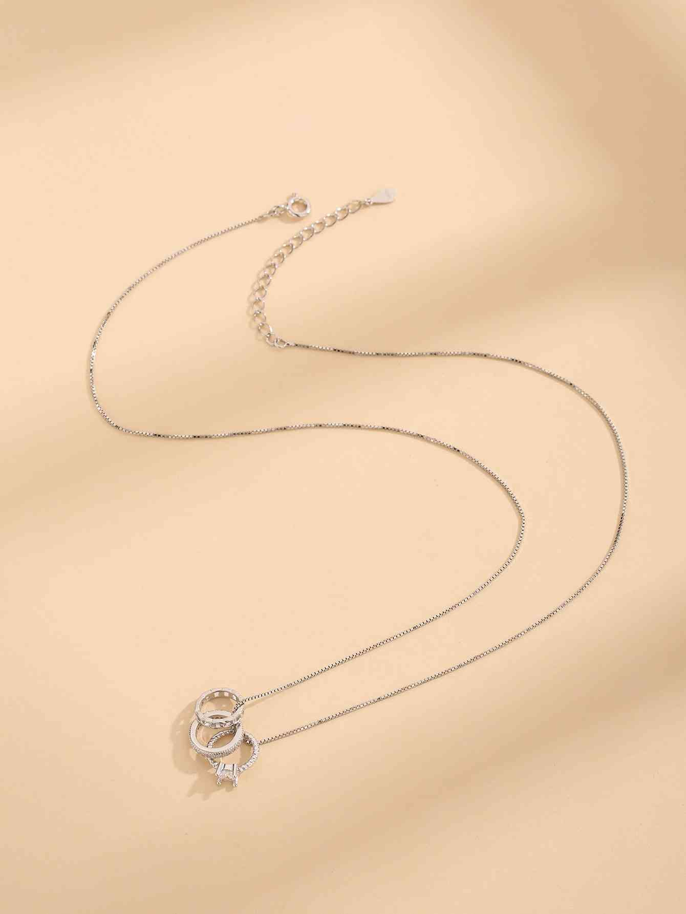 Zircon 925 Sterling Silver Necklace - Body By J'ne