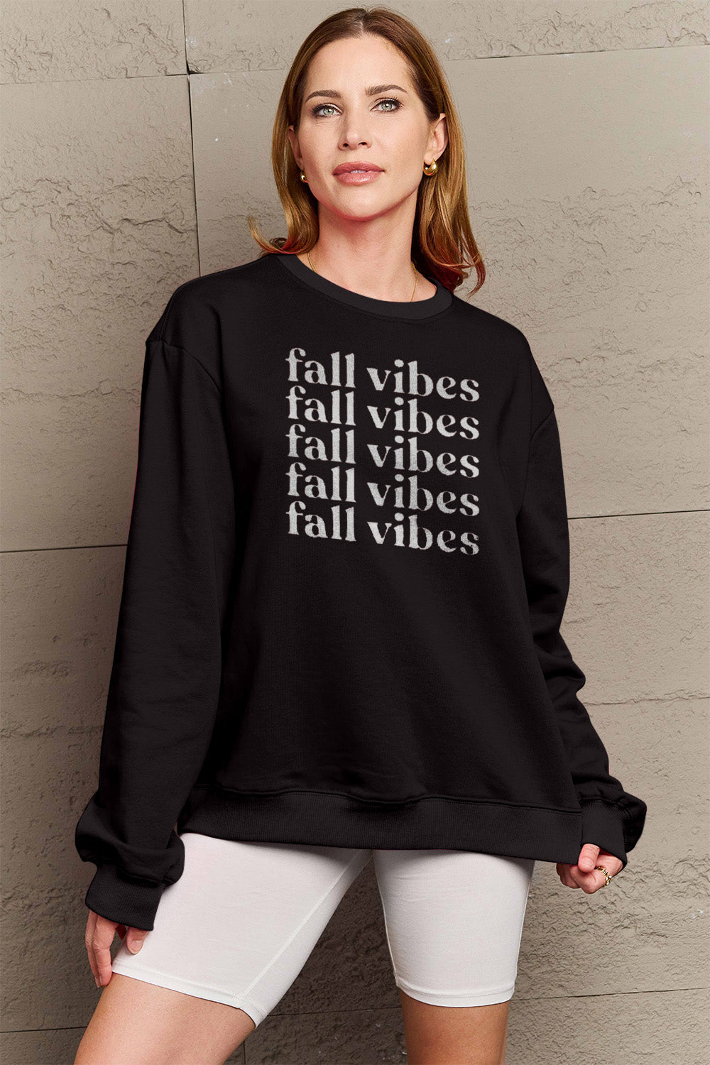 Full Size FALL VIBES Graphic Sweatshirt - Body By J'ne