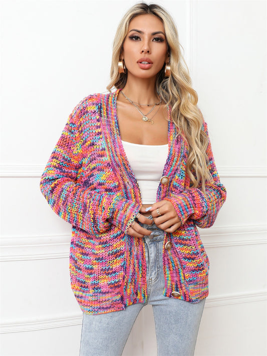 Button Up Dropped Shoulder Cardigan - Body By J'ne