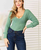 Rooftop Brunch Scoop Neck Long Sleeve Top - Body By J'ne