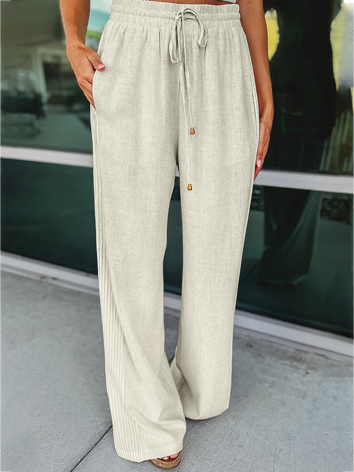 Drawstring Wide Leg Pants - Body By J'ne