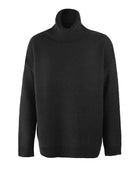 Turtleneck Dropped Shoulder Slit Sweater - Body By J'ne