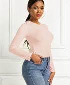 Round Neck Long Sleeve Bodysuit - Body By J'ne