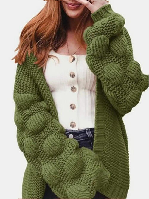 Open Front Long Sleeve Cardigan - Body By J'ne