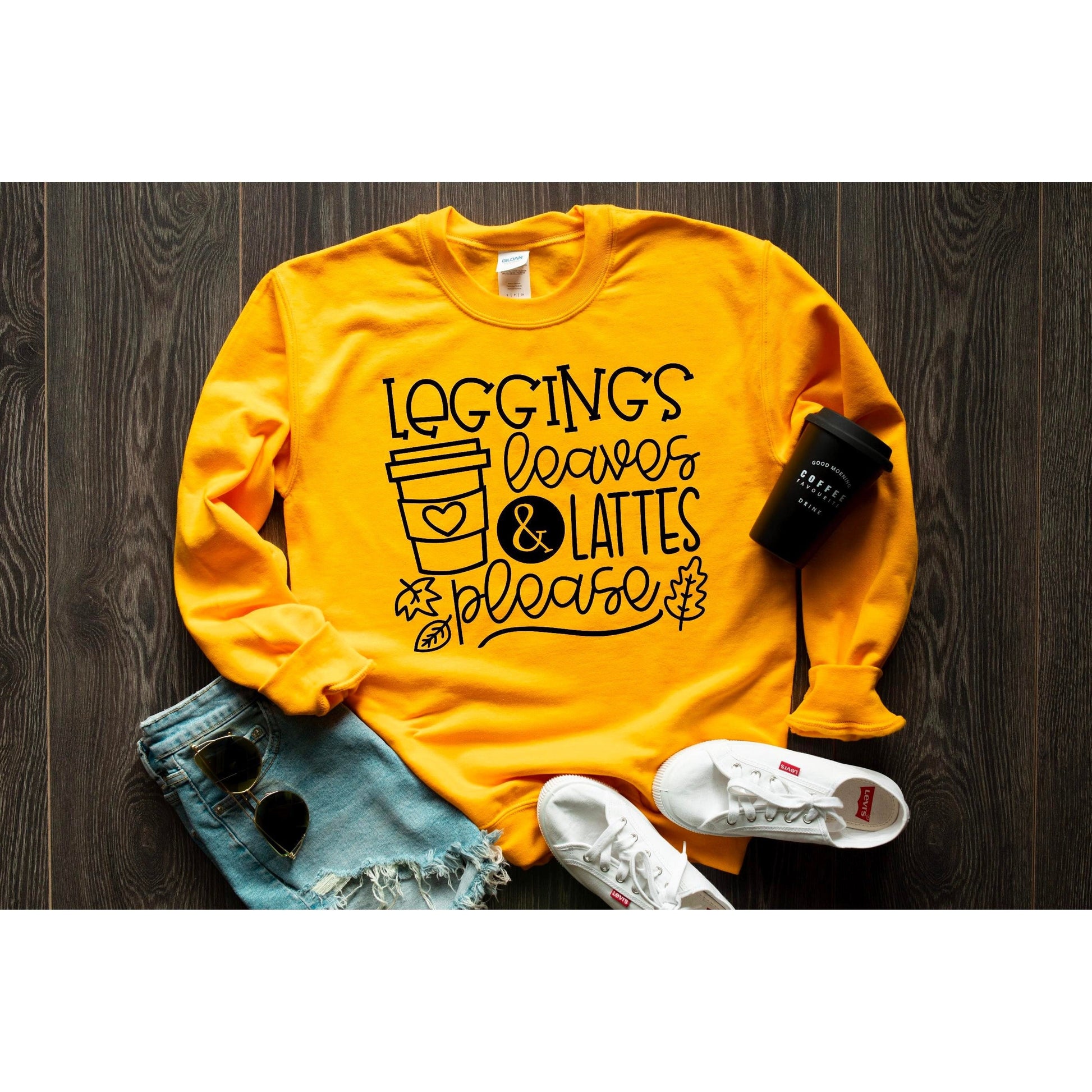Leggings leaves & Lattes Sweatshirt - Body By J'ne