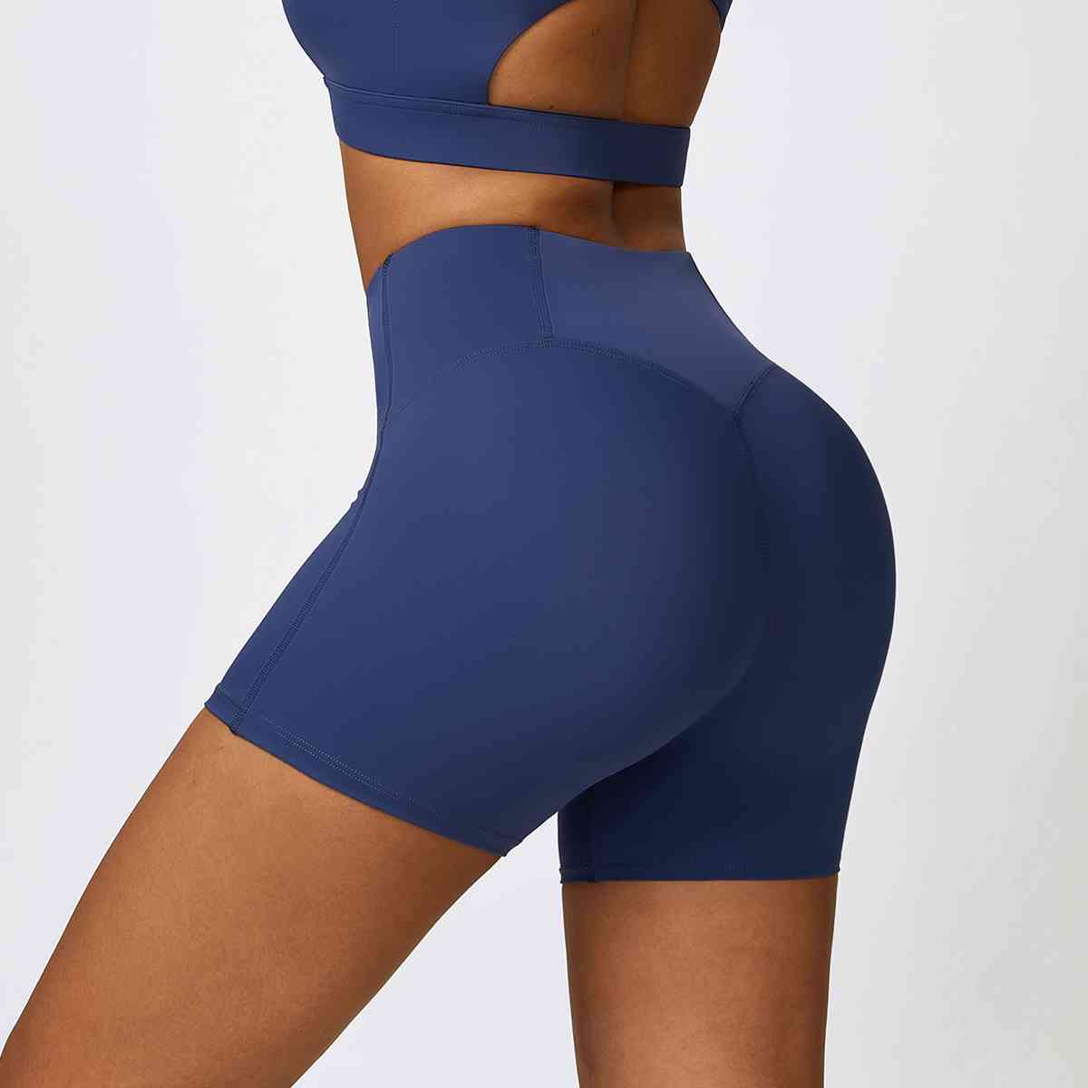 Wide Waistband Slim Fit Sports Shorts - Body By J'ne