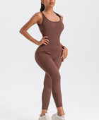 Wide Strap Sleeveless Active Jumpsuit - Body By J'ne