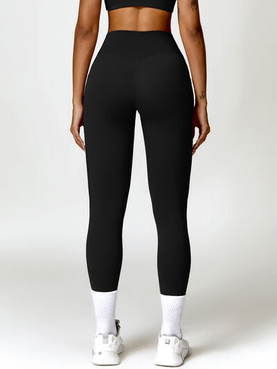 Twisted High Waist Active Pants with Pockets - Body By J'ne