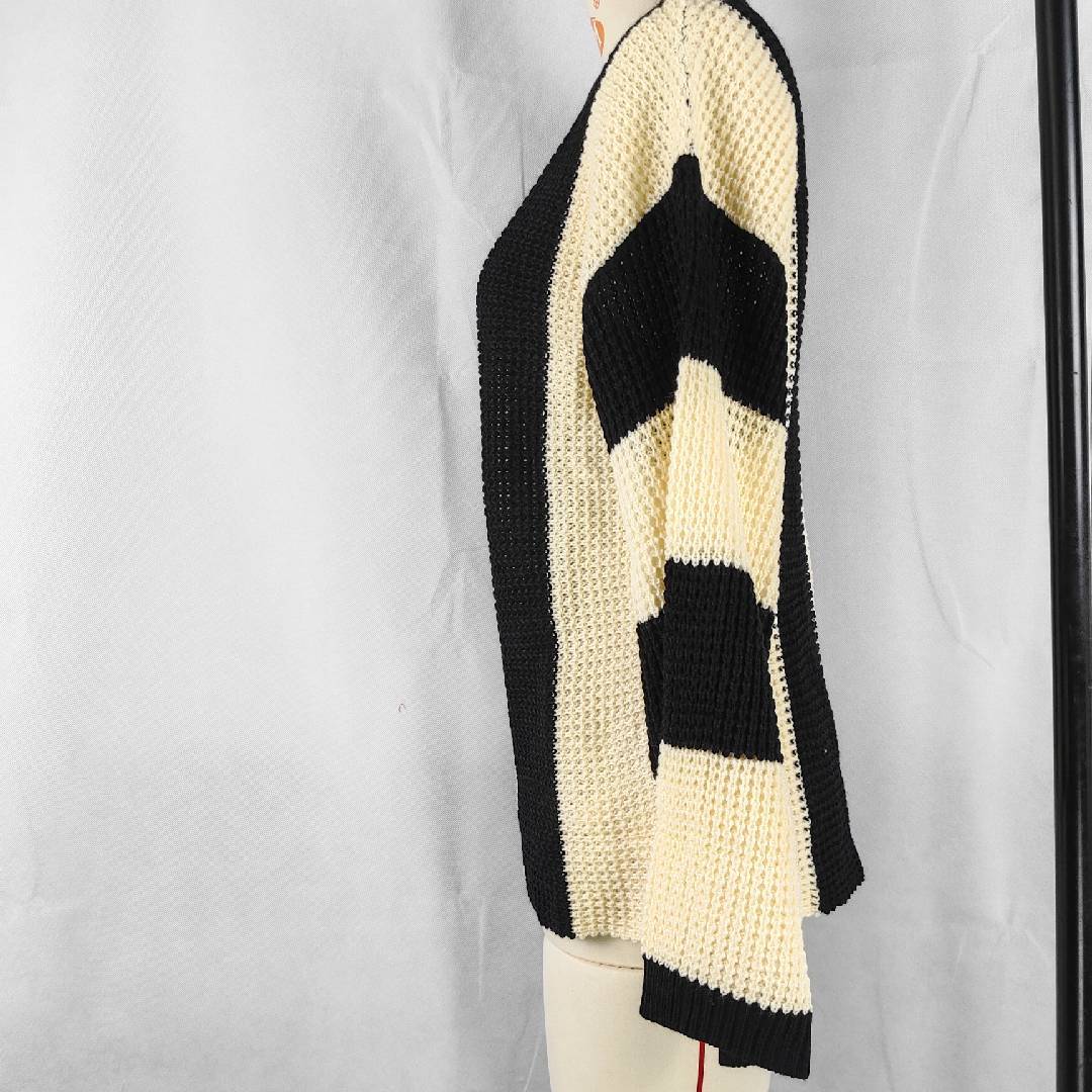 Crew Neck Waffle Drop Shoulder Knit Sweater - Body By J'ne