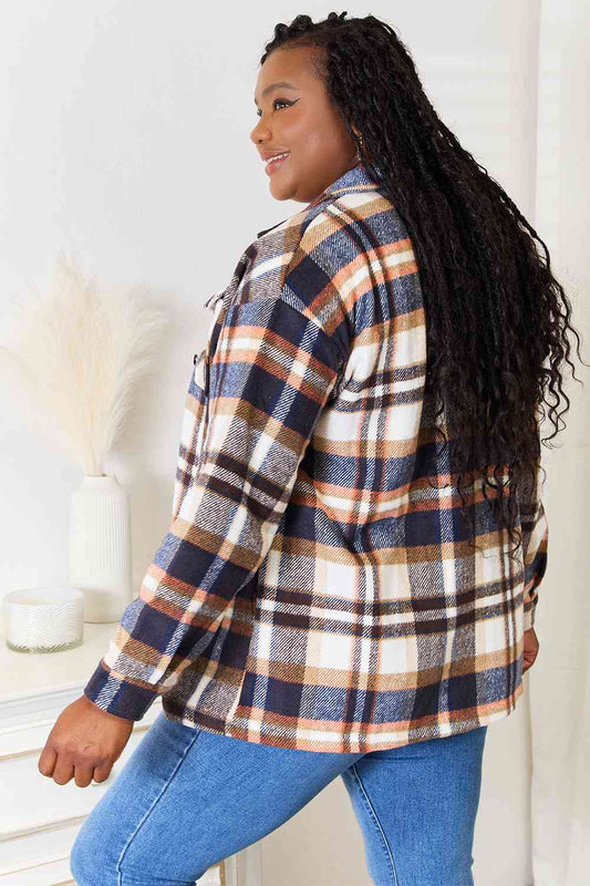 Grateful Plaid Button Front Shirt Jacket - Body By J'ne