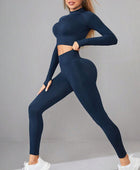 Mock Neck Long Sleeve Top and Pants Active Set - Body By J'ne