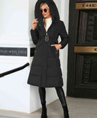 Longline Hooded Winter Coat with Pockets - Body By J'ne