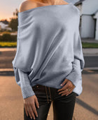 Texture Round Neck Long Sleeve Sweater - Body By J'ne