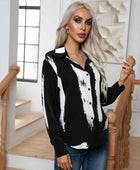 Tie-Dye Collared Neck Buttoned Shirt - Body By J'ne