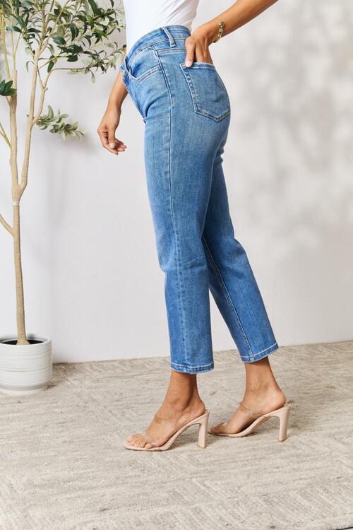 Utopia Full Size High Waist Straight Jeans - Body By J'ne