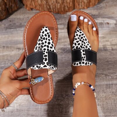 Animal Print Open Toe Sandals - Body By J'ne