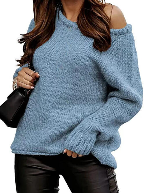 One Shoulder Long Sleeve Sweater - Body By J'ne