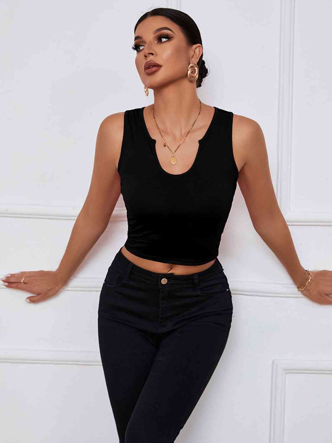Brunch Vibes Notched Neck Tank - Body By J'ne