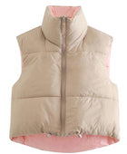 Zip Up Drawstring Reversible Vest - Body By J'ne